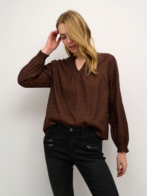 Cream Cream Majica Crliselin 10611698 Smeđa Straight Fit