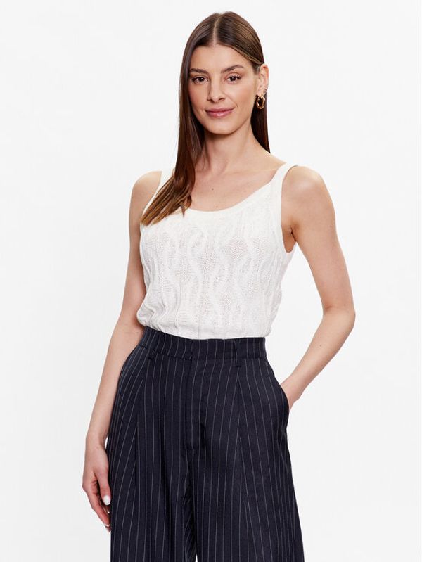 Cream Cream Top Hitta 10611211 Bijela Loose Fit