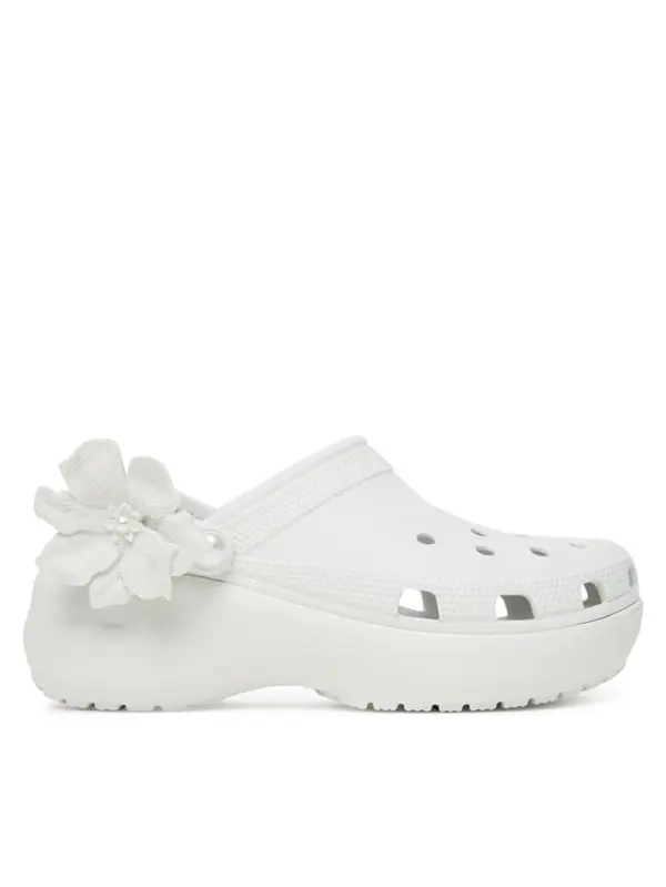 Crocs Crocs Natikače Classic Bouquet Platform Clog 211292 Bijela