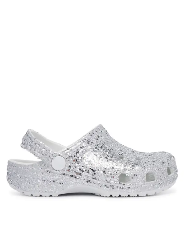 Crocs Crocs Natikače Classic Dazzle Glitter Clog K 213915 Srebrna