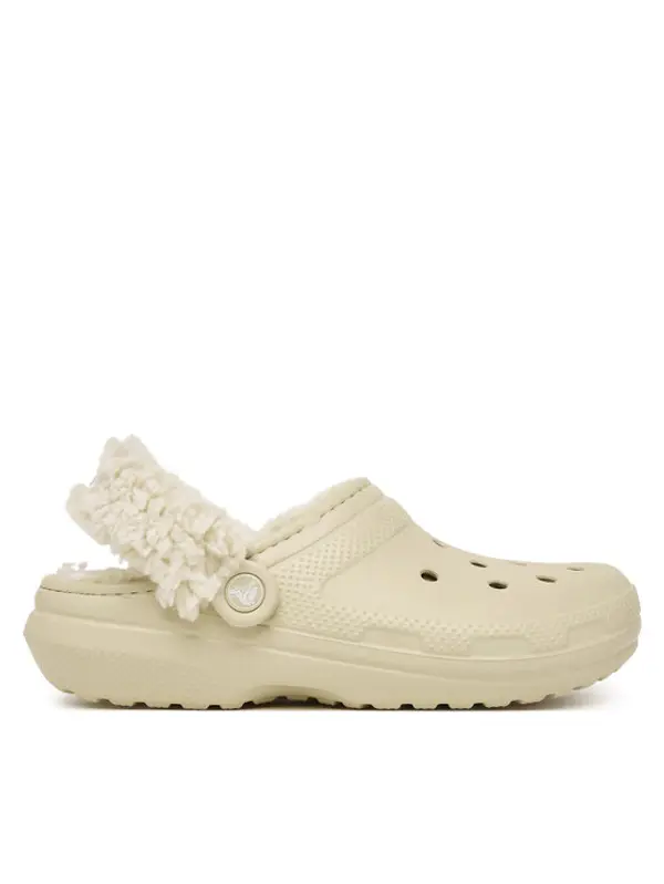 Crocs Crocs Natikače Classic Fleece Lined Clog Quartz 211396 Bež