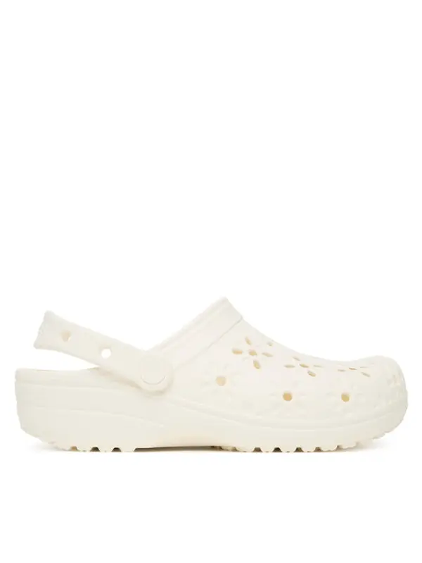 Crocs Crocs Natikače Classic Floral Cut-Out Clog 210927 Écru