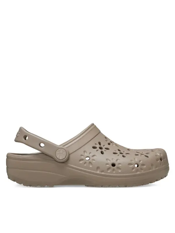 Crocs Crocs Natikače Classic Floral Cut Out Clog 210927 Smeđa
