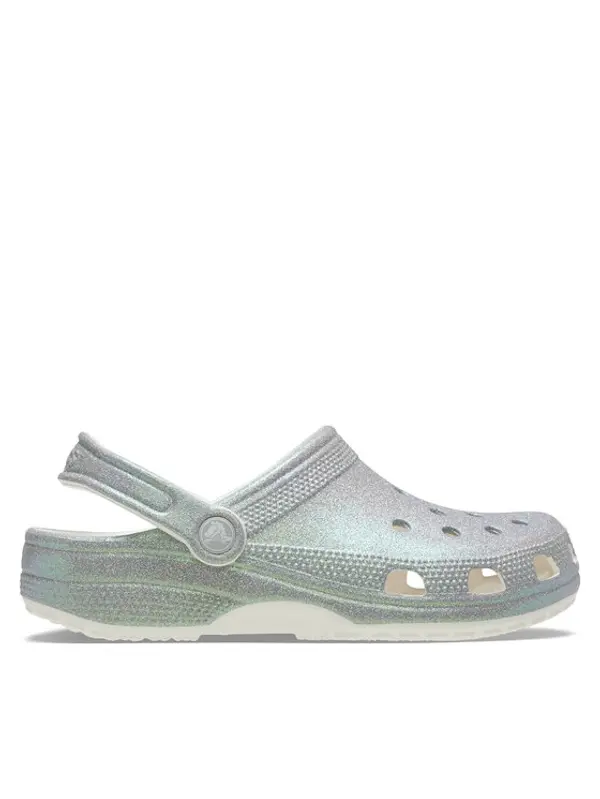 Crocs Crocs Natikače Classic Iridescent Glitter Clog 211005 Srebrna