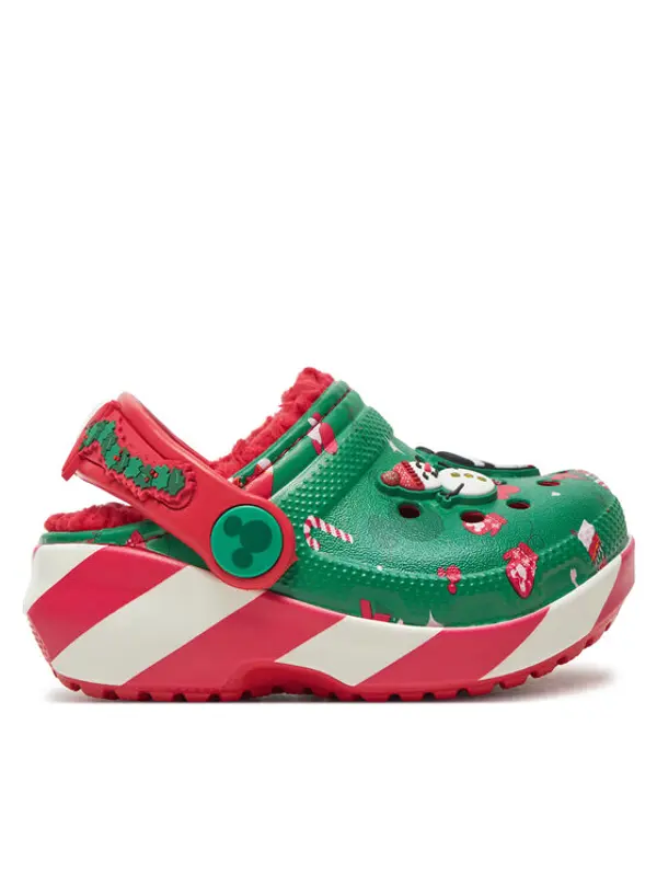 Crocs Crocs Natikače Classic Mickey Xmass Lined Clog T 210815 Zelena