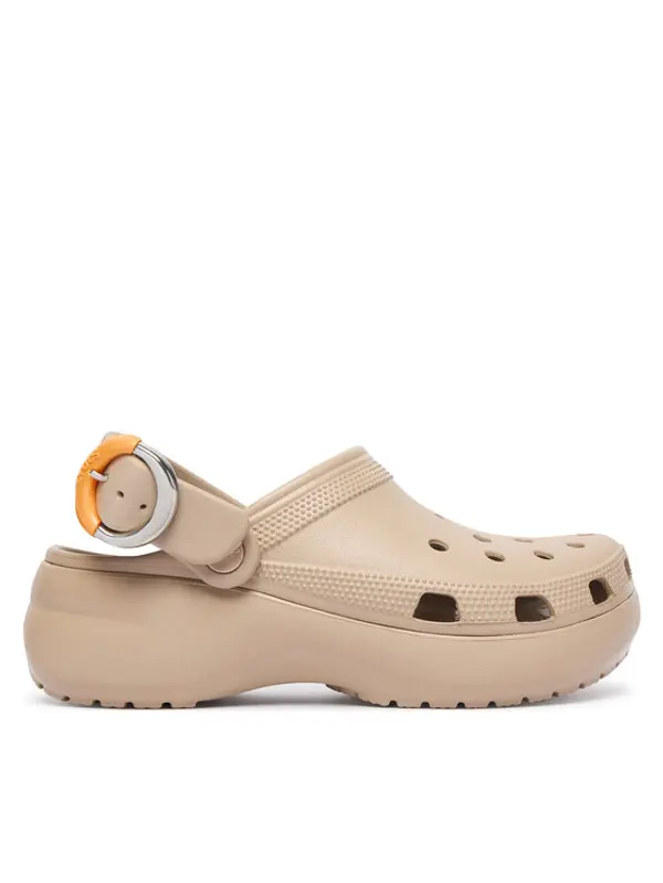 Crocs Crocs Natikače Classic Platform Buckle Clog 213230 Bež