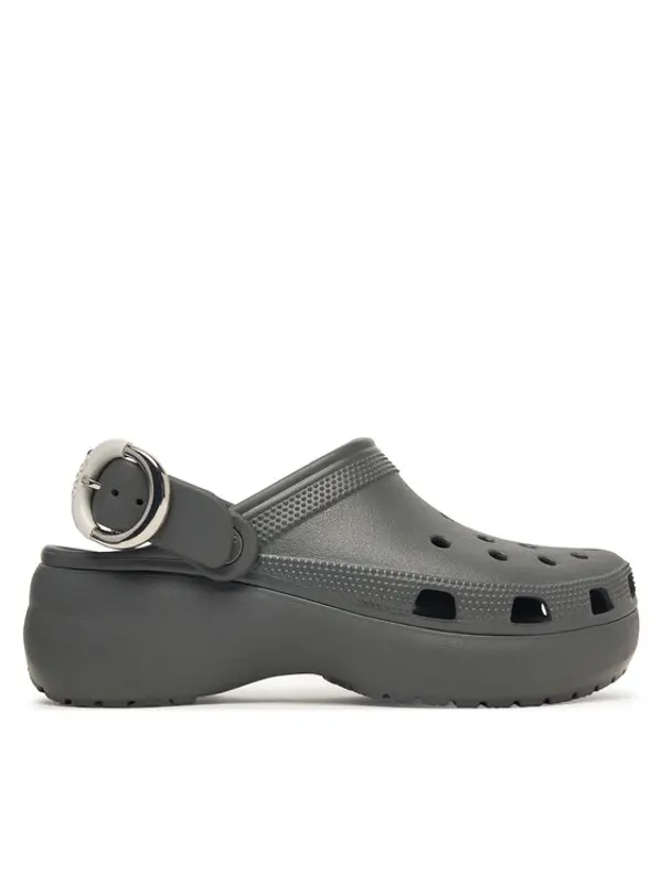 Crocs Crocs Natikače Classic Platform Buckle Clog 213230 Siva