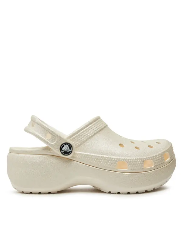 Crocs Crocs Natikače Classic Platform Glitter Clog W 207241 Écru
