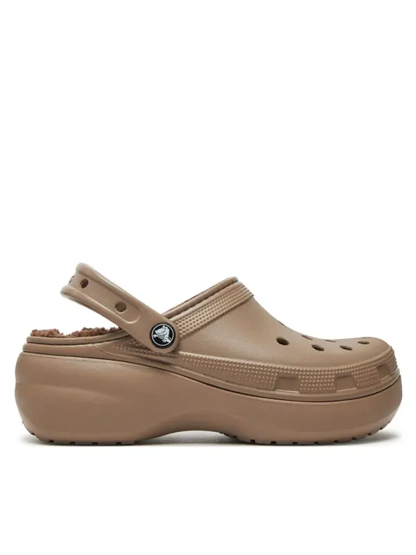 Crocs Crocs Natikače Classic Platform Lined Clog W 207938 Smeđa