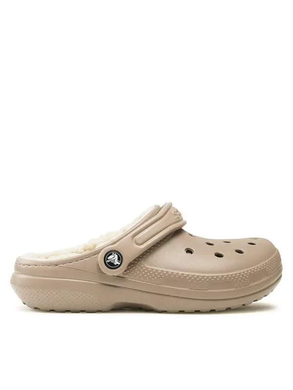 Crocs Crocs Natikače Crocs Classic Lined Clog 203591 Bež