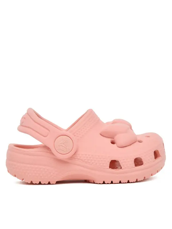 Crocs Crocs Natikače Toddler Classic Velvet Bow Clog 211887 Ružičasta