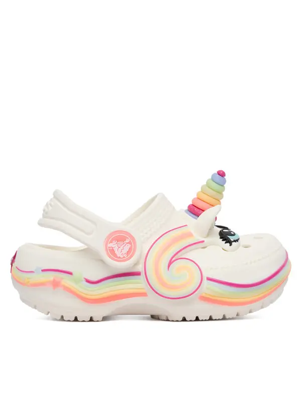 Crocs Crocs Natikače Toddler Crocs Iam Unicorn Lights Classic Clog 212508 Bijela
