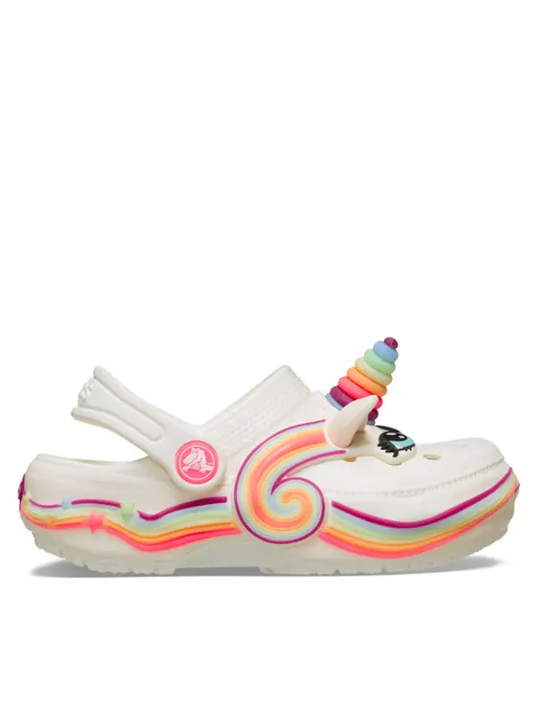 Crocs Crocs Natikače Toddler Crocs Iam Unicorn Lights Classic Clog 212508 Bijela