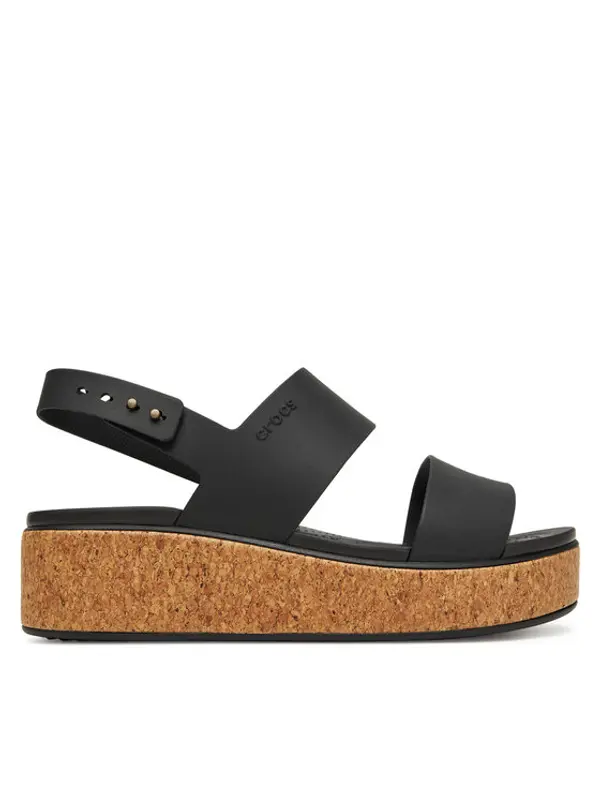 Crocs Crocs Sandale Brooklyn Cork Low Wedge 211144 Crna