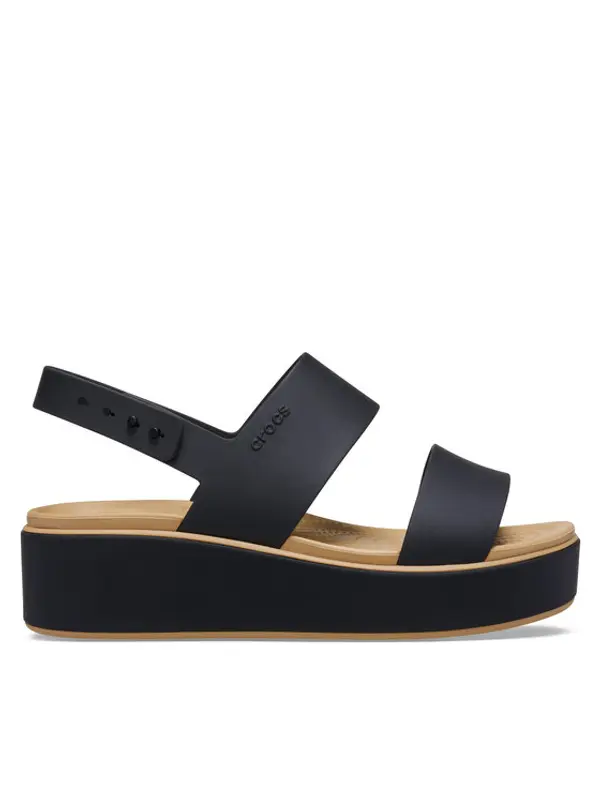 Crocs Crocs Sandale Brooklyn Matte Wrap Low Wedge 211802 Crna
