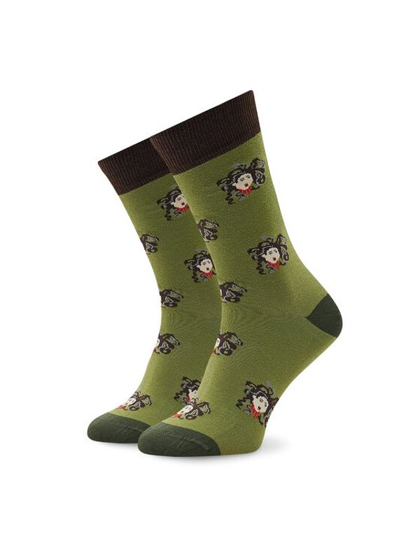 Curator Socks Curator Socks Visoke unisex čarape Medusa Zelena