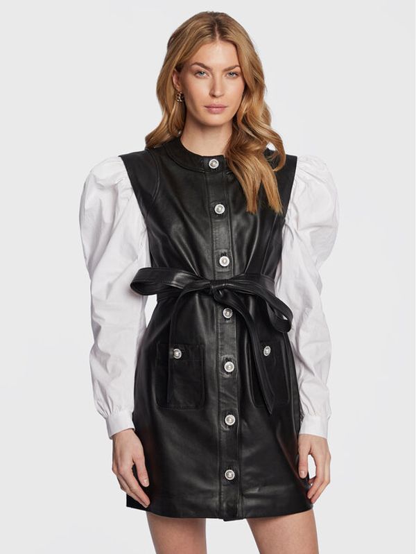 Custommade Custommade Kožna haljina Jada 999418448 Crna Regular Fit