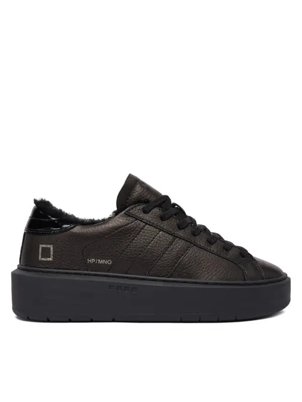 D.A.T.E. D.A.T.E. Tenisice Hill Low Fur Platform W431-HPF-MN Crna