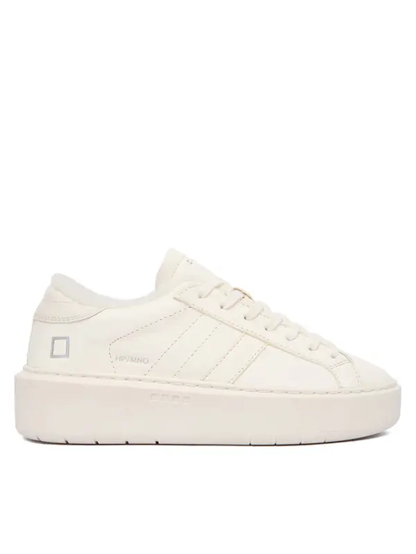 D.A.T.E. D.A.T.E. Tenisice Hill Low Fur Platform W431-HPF-MN Écru