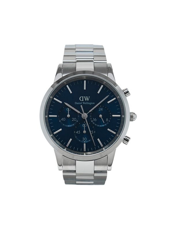 Daniel Wellington Daniel Wellington Sat Iconic Chronograph Link Arctic DW00100644 Srebrna