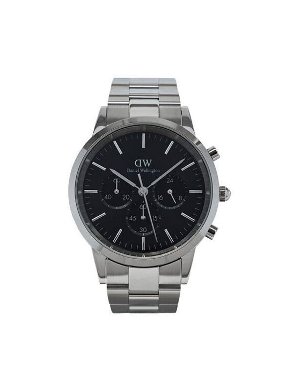 Daniel Wellington Daniel Wellington Sat Iconic Chronograph Link Onyx DW00100645 Srebrna