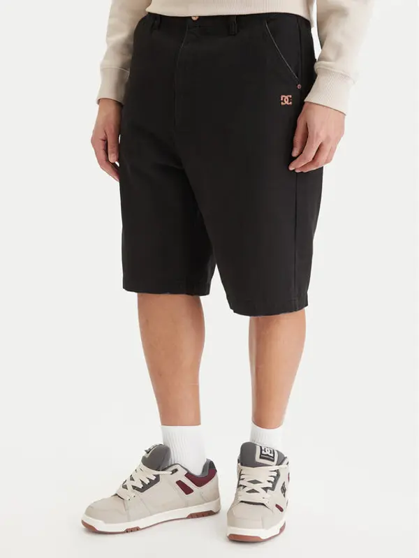 DC Shoes DC Shoes Kratke traperice EDYWS03167 Crna Wide Leg