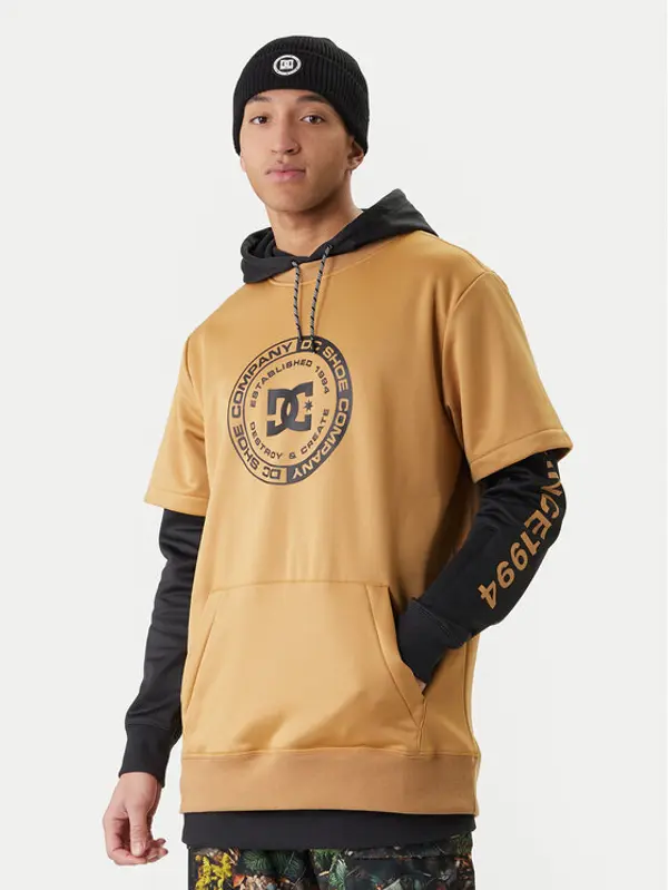 DC Shoes DC Shoes Majica dugih rukava Dryden ADYFT03440 Smeđa Regular Fit