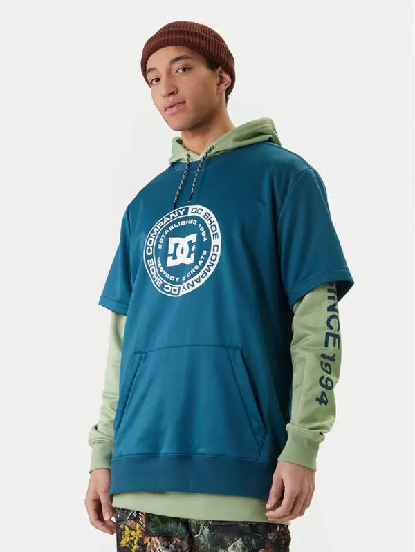 DC Shoes DC Shoes Majica dugih rukava Dryden ADYFT03440 Zelena Regular Fit