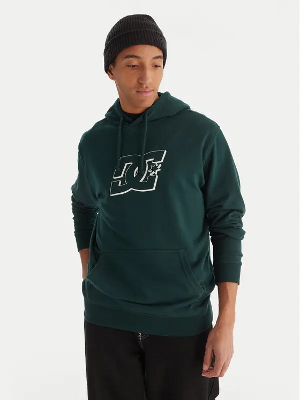 DC Shoes DC Shoes Majica dugih rukava Hampden ADYFT03416 Zelena Regular Fit
