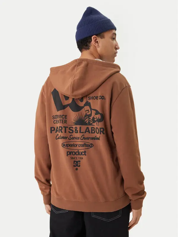 DC Shoes DC Shoes Majica dugih rukava Parts Dep EDYSF03257 Smeđa Regular Fit