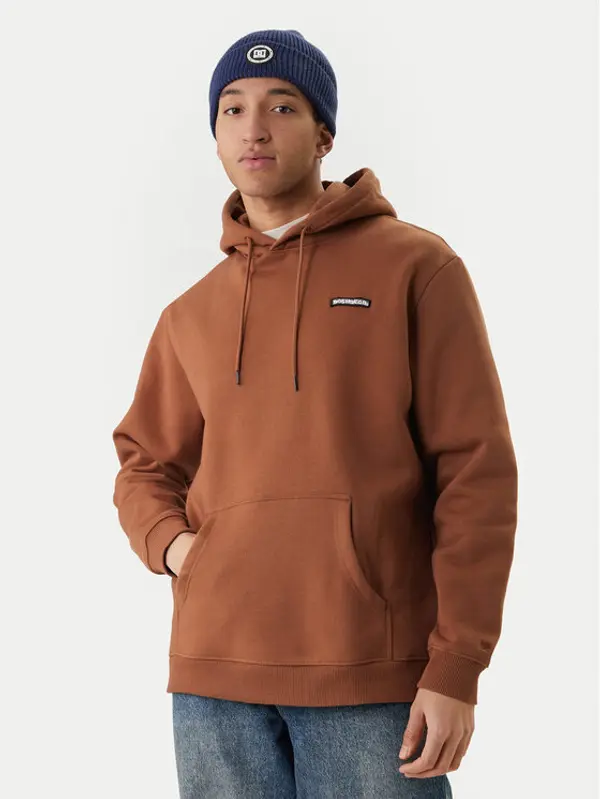 DC Shoes DC Shoes Majica dugih rukava Patch It EDYFT03549 Smeđa Regular Fit