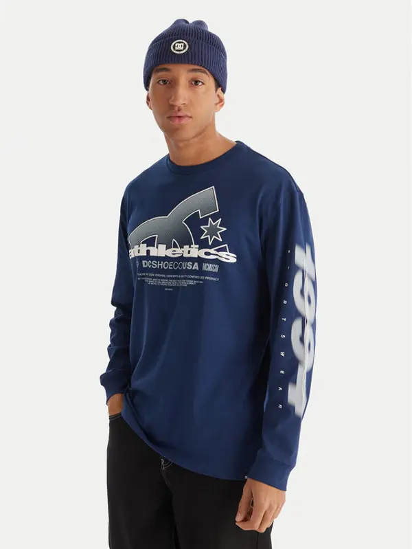 DC Shoes DC Shoes Majica dugih rukava Slathletic EDYZT04357 Plava Heritage Fit