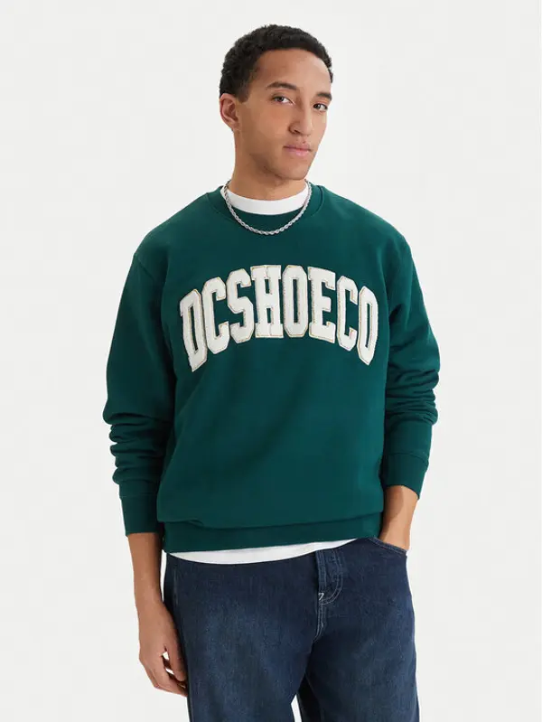 DC Shoes DC Shoes Majica dugih rukava Varsity EDYFT03547 Zelena Regular Fit