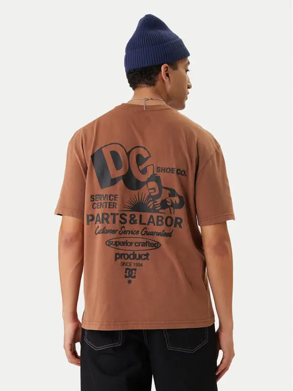 DC Shoes DC Shoes T-shirt Parts Dep EDYZT04366 Smeđa Regular Fit