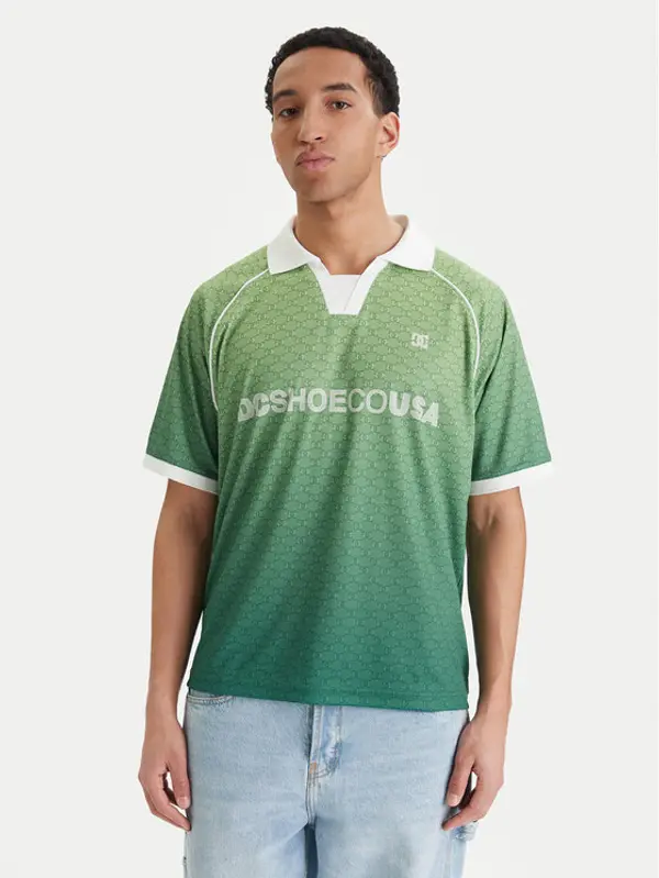 DC Shoes DC Shoes T-shirt Soccer EDYKT03546 Zelena Boxy Fit