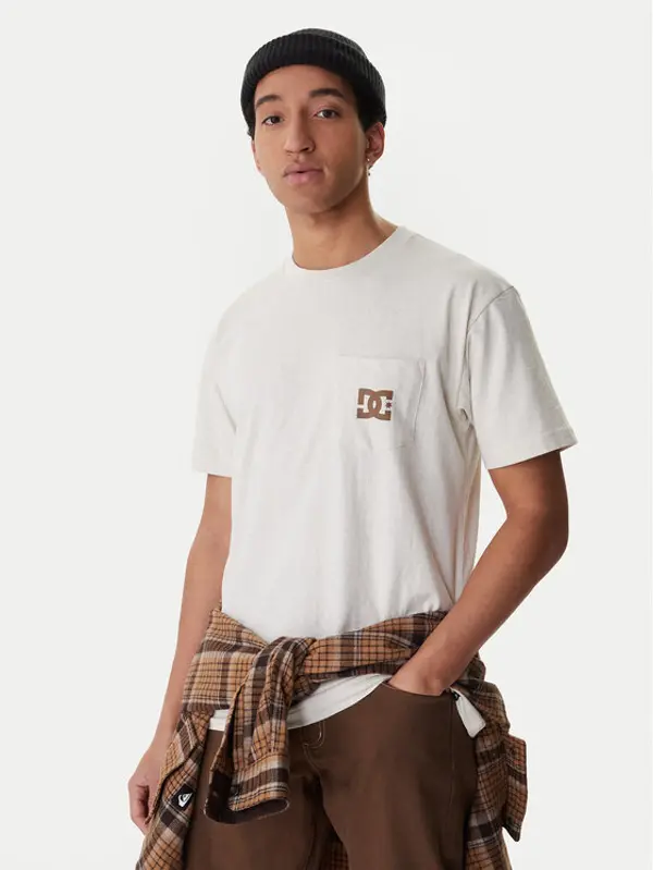 DC Shoes DC Shoes T-shirt Star Pocket ADYZT05377 Bež Regular Fit