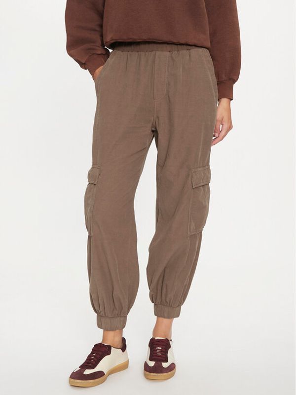 Deha Deha Donji dio trenerke D12367 Smeđa Loose Fit