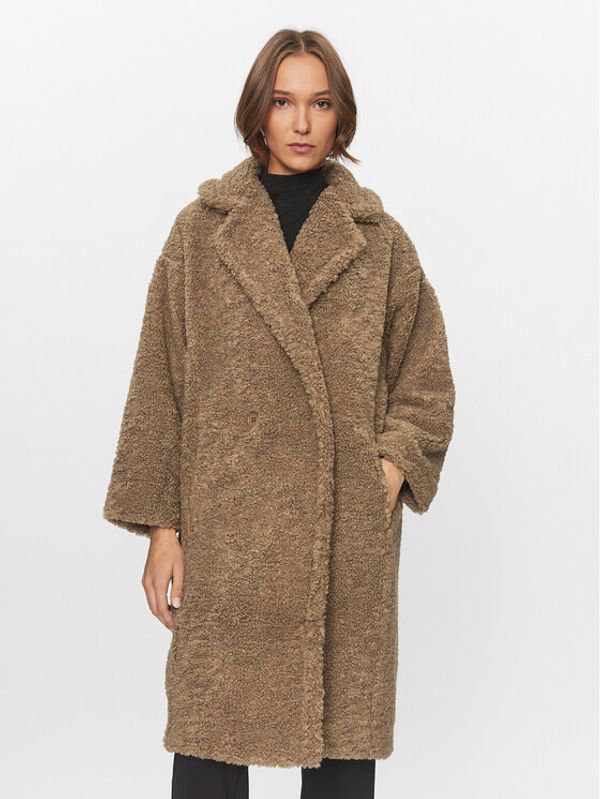 Deha Deha Kožuh D93551 Smeđa Regular Fit