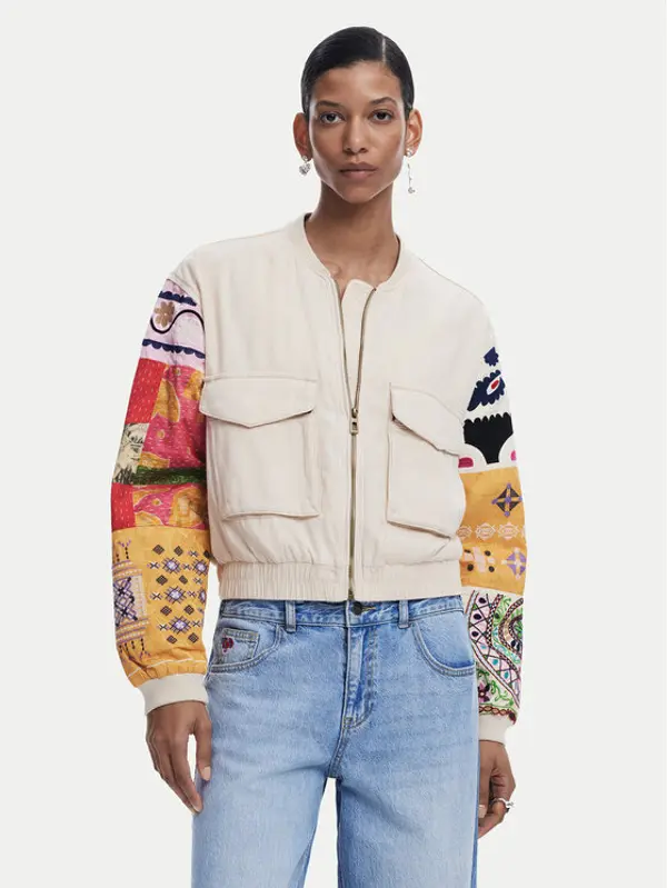 Desigual Desigual Bomber Austin 25SWEW51 Bež Regular Fit