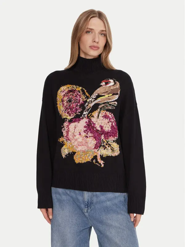 Desigual Desigual Dolčevita Bird Laroix 25WWJF04 Crna Regular Fit