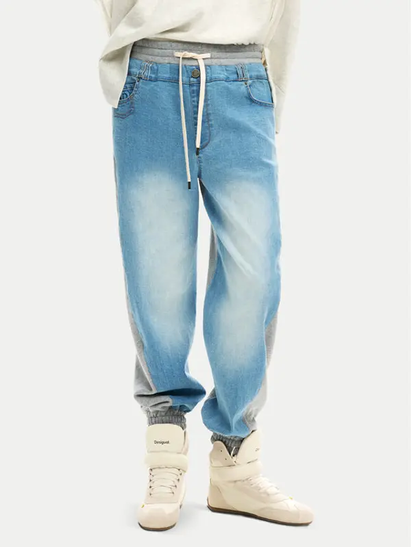 Desigual Desigual Donji dio trenerke Sportti 26SWDD42 Siva Relaxed Fit