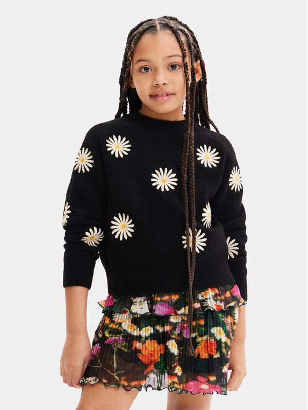 Desigual Desigual Džemper 23WGJF01 Crna Regular Fit