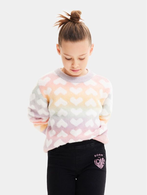 Desigual Desigual Džemper 23WGJF06 Šarena Regular Fit