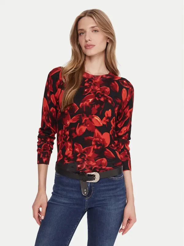 Desigual Desigual Džemper Lund 25WWJF16 Crvena Regular Fit