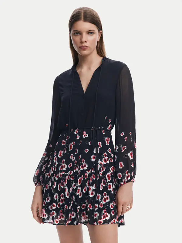 Desigual Desigual Haljina košulja 25SWVW31 Crna Regular Fit