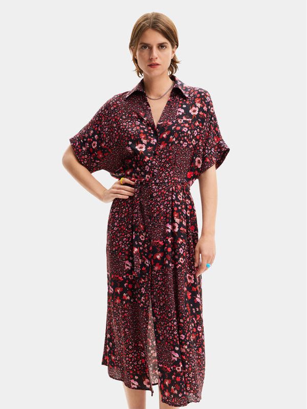 Desigual Desigual Haljina košulja Candela 24SWVW41 Crna Loose Fit