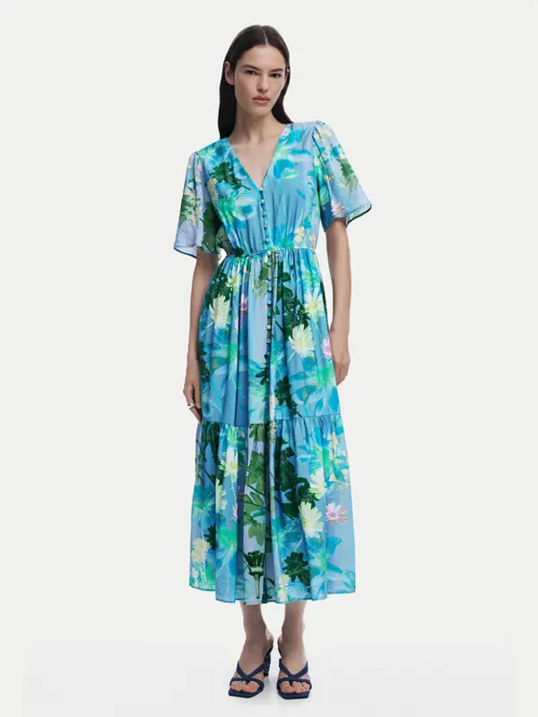Desigual Desigual Haljina košulja Nancy 25SWVW18 Plava Regular Fit