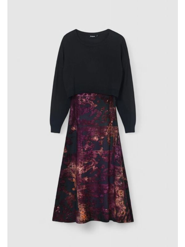 Desigual Desigual Haljina VEST_ROSY Crna Regular Fit