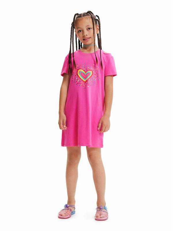 Desigual Desigual Haljina za svaki dan 23SGVK09 Ružičasta Regular Fit