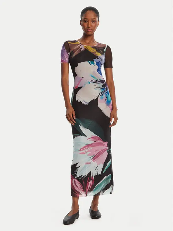 Desigual Desigual Haljina za svaki dan Bernadette 25WWVK19 Šarena Slim Fit